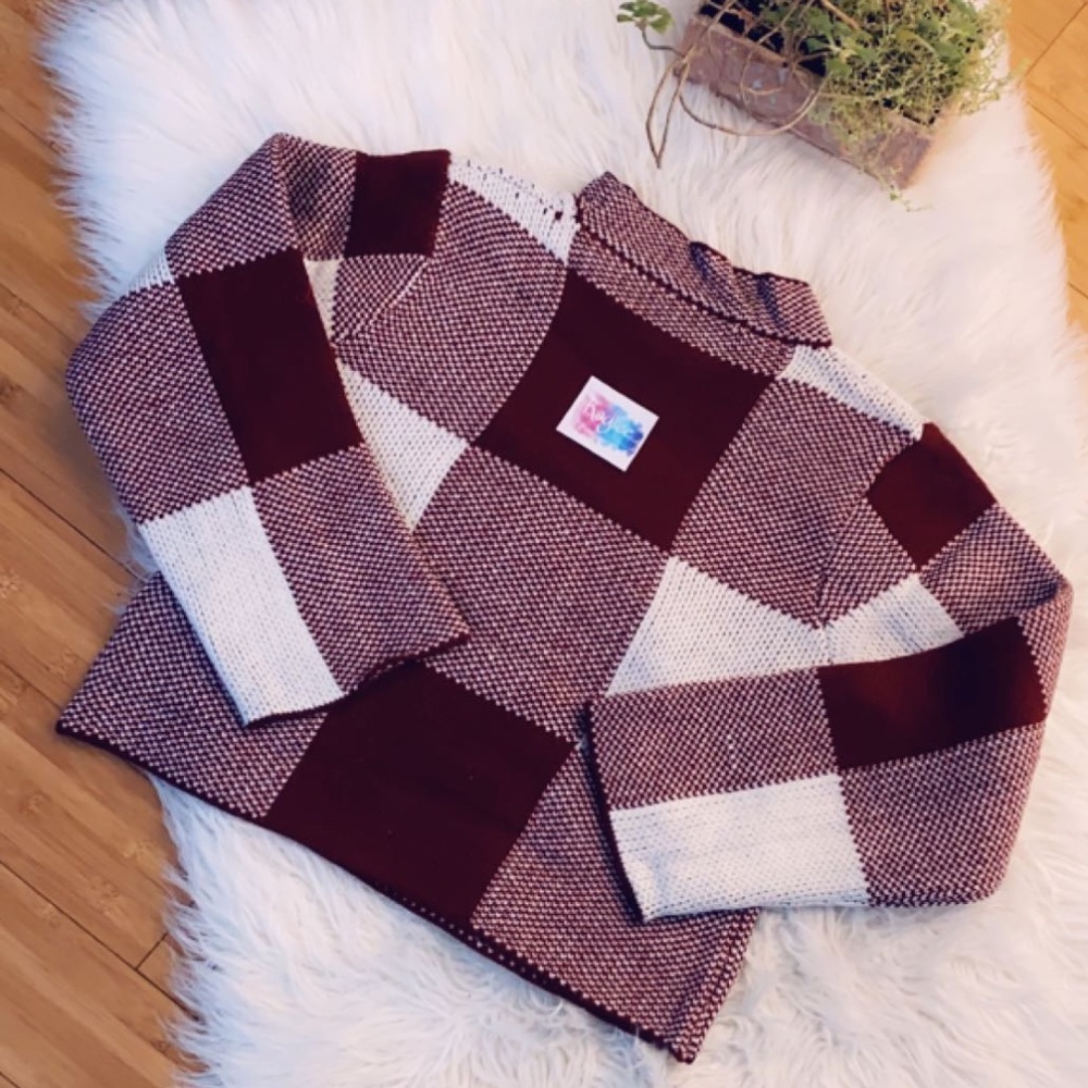 Ghingam Pattern Crop Pullover - Picture 4 of 6